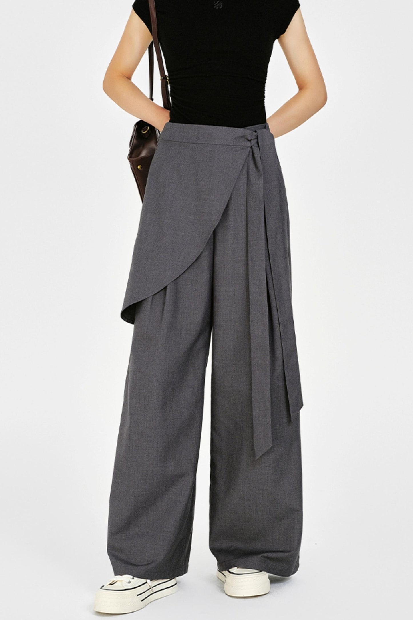 Irregular Wide-Leg Pants