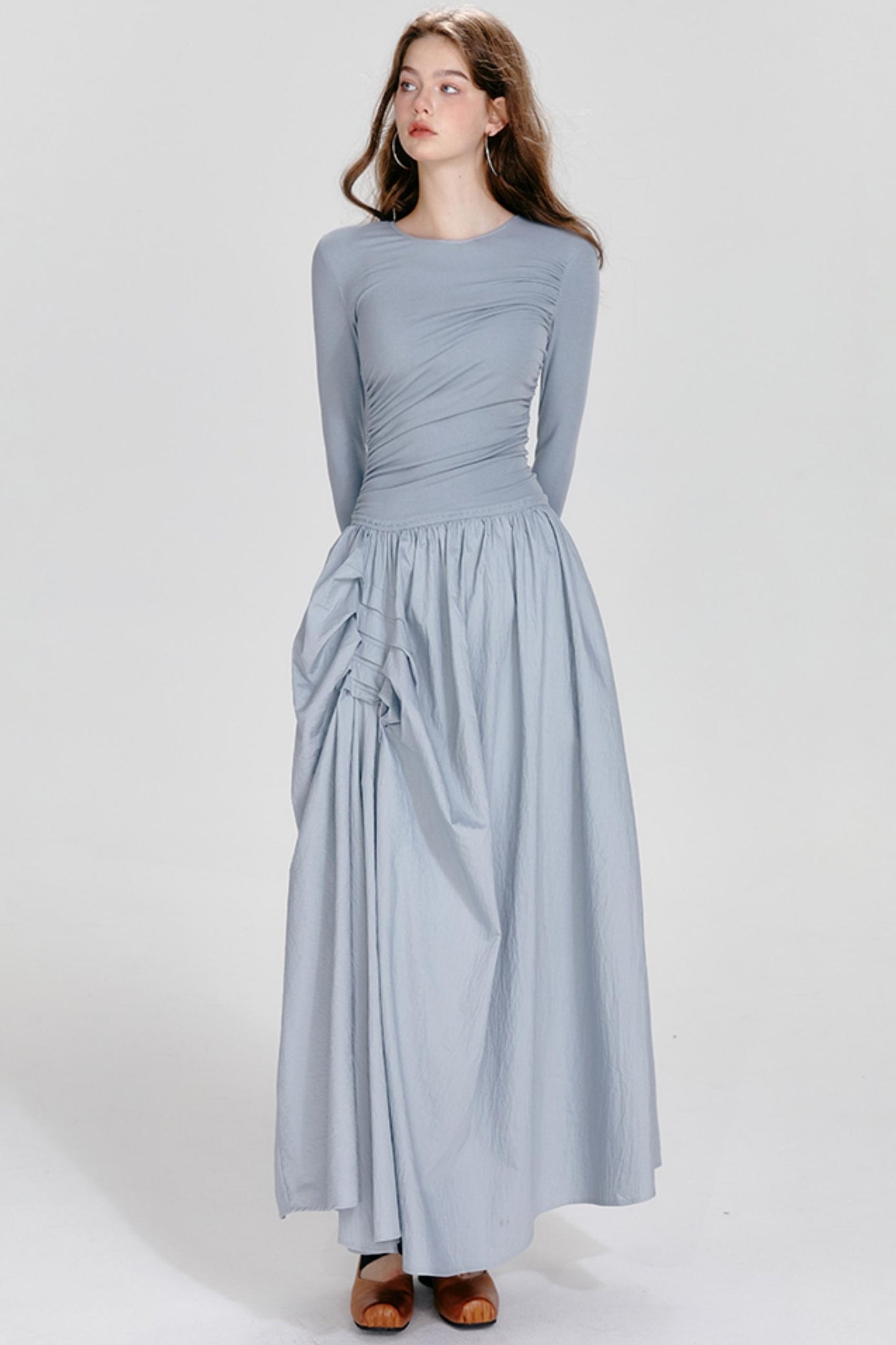 Premium Irregular Drawstring Dress