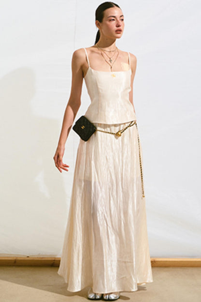 Hollow Back Halter Dress