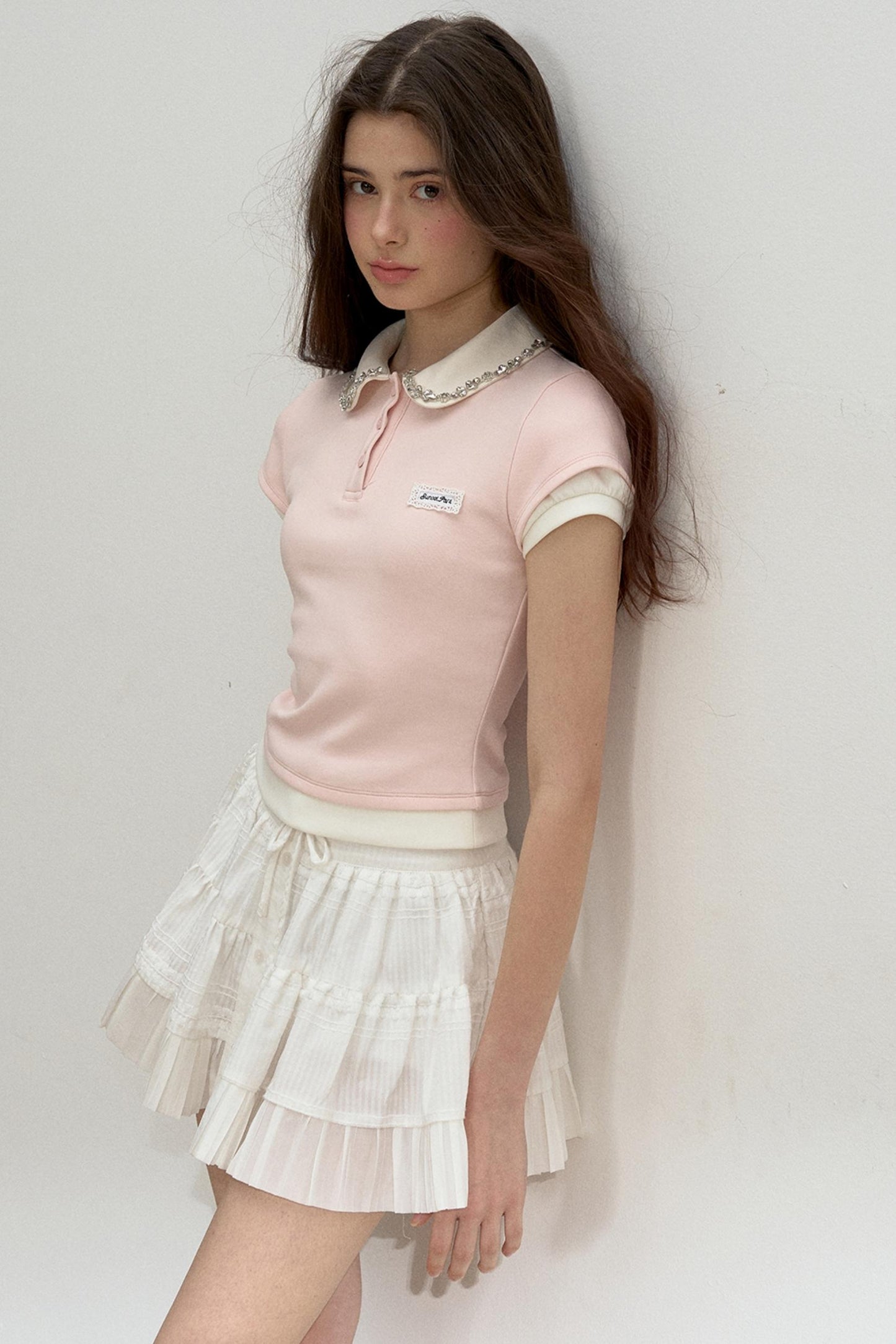 Pink Drill Collar Top