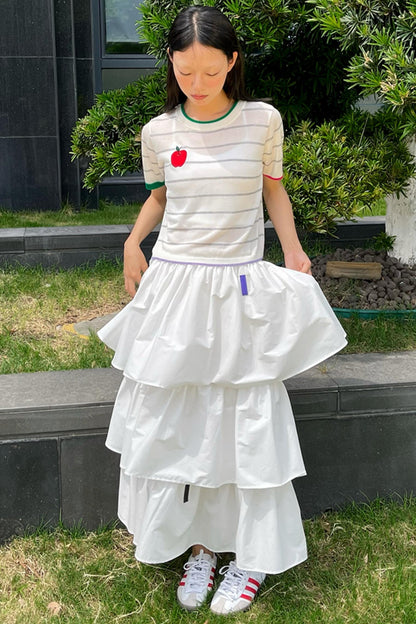 Red Apple Striped Tee