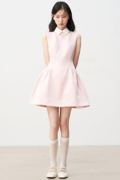 Pink Satin Two-Piece Dress