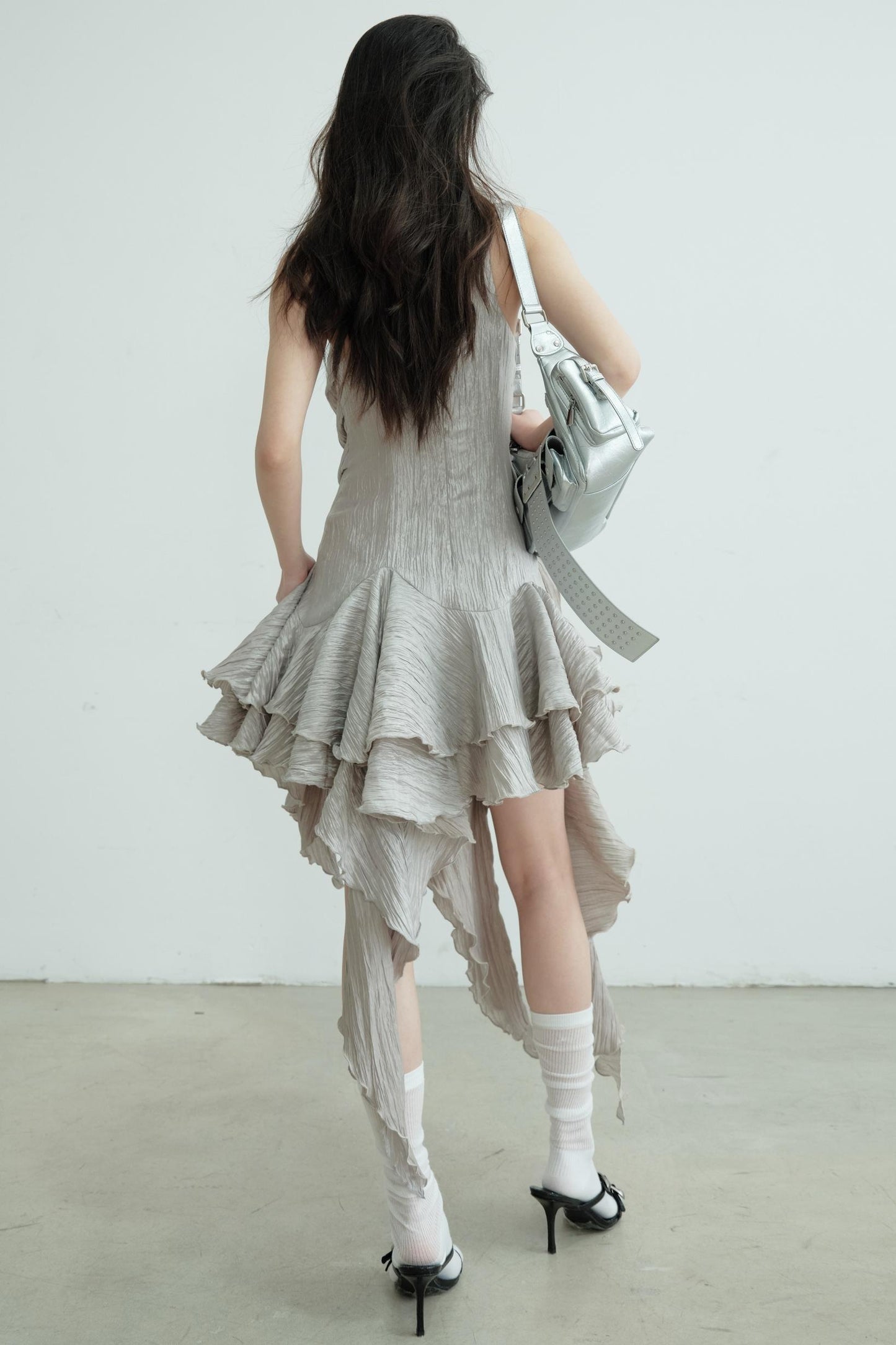 Pleated Floral Dress