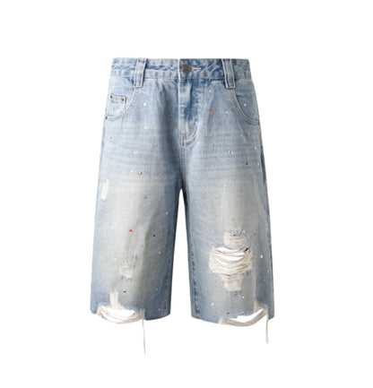 Starry Diamond Denim Pants