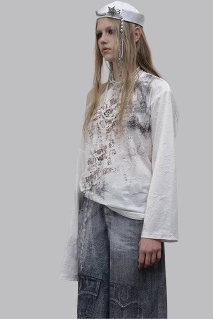 Slouchy One-Shoulder Tee