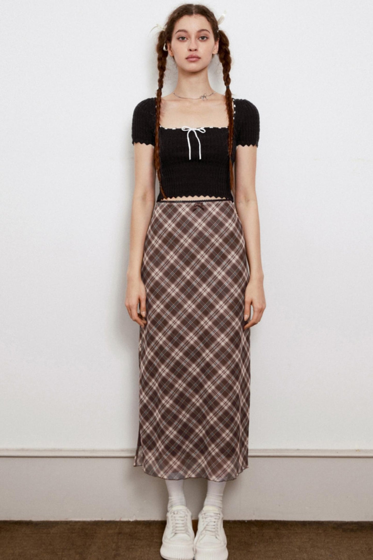 Vintage Lace Split Skirt