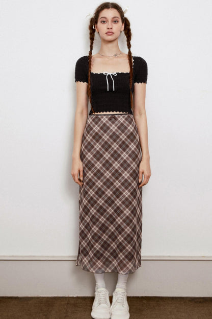 Vintage Lace Split Skirt