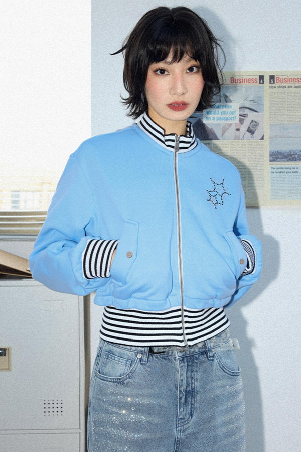 Hot Drill Sweatshirt Jacket