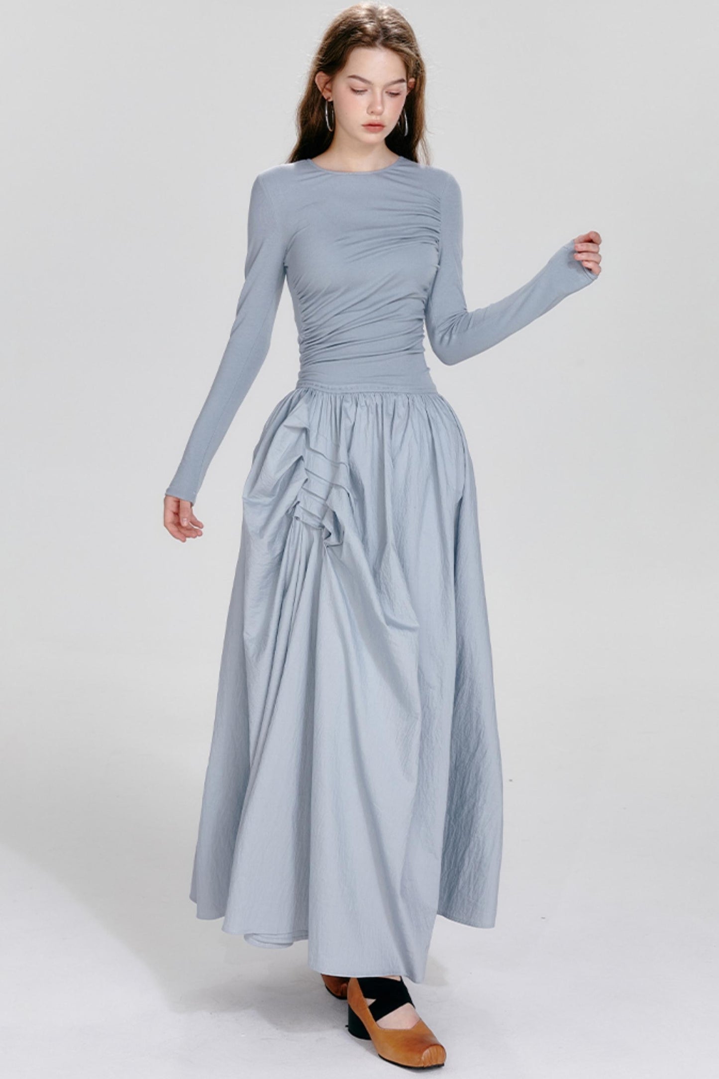 Premium Irregular Drawstring Dress