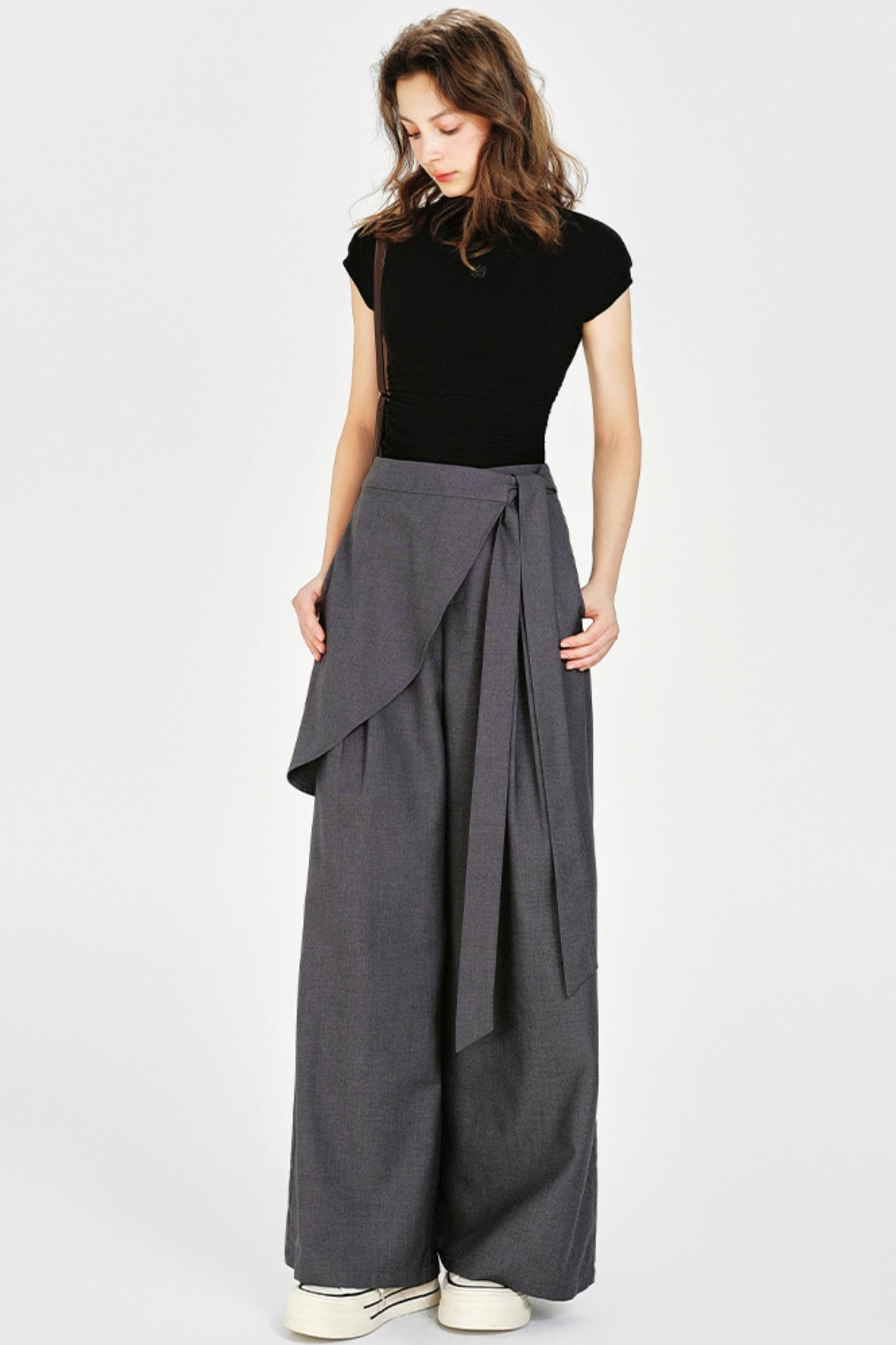 Irregular Wide-Leg Pants