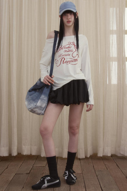 Asymmetry Collar T-Shirt