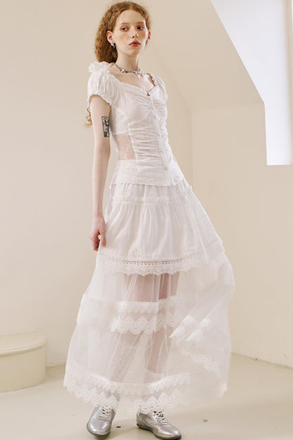 Vintage Lace Slim Fit Top