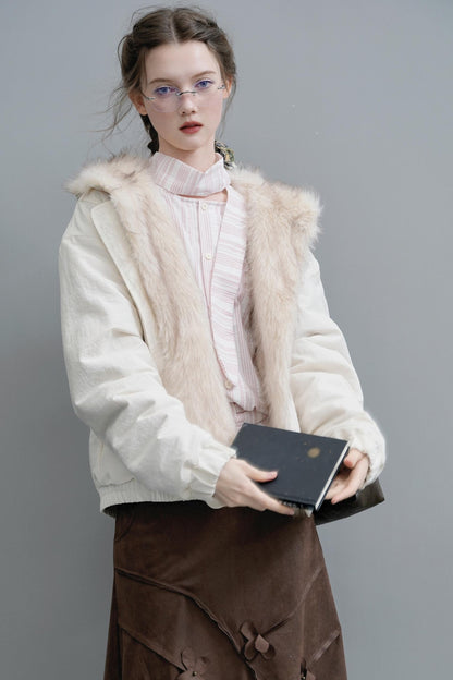 Reversible Fur-Trimmed Jacket