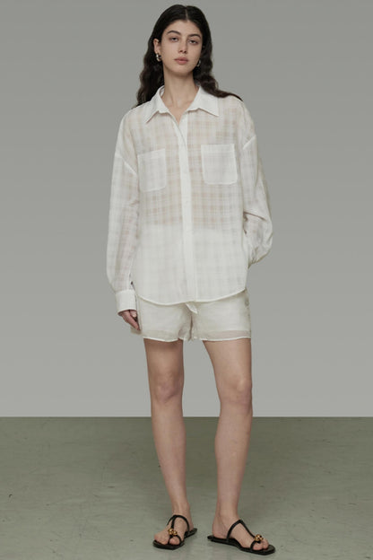Tie-Waist Linen Shorts