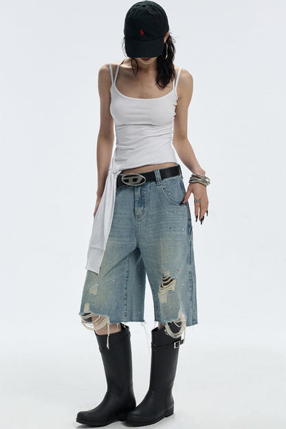 Starry Diamond Denim Pants