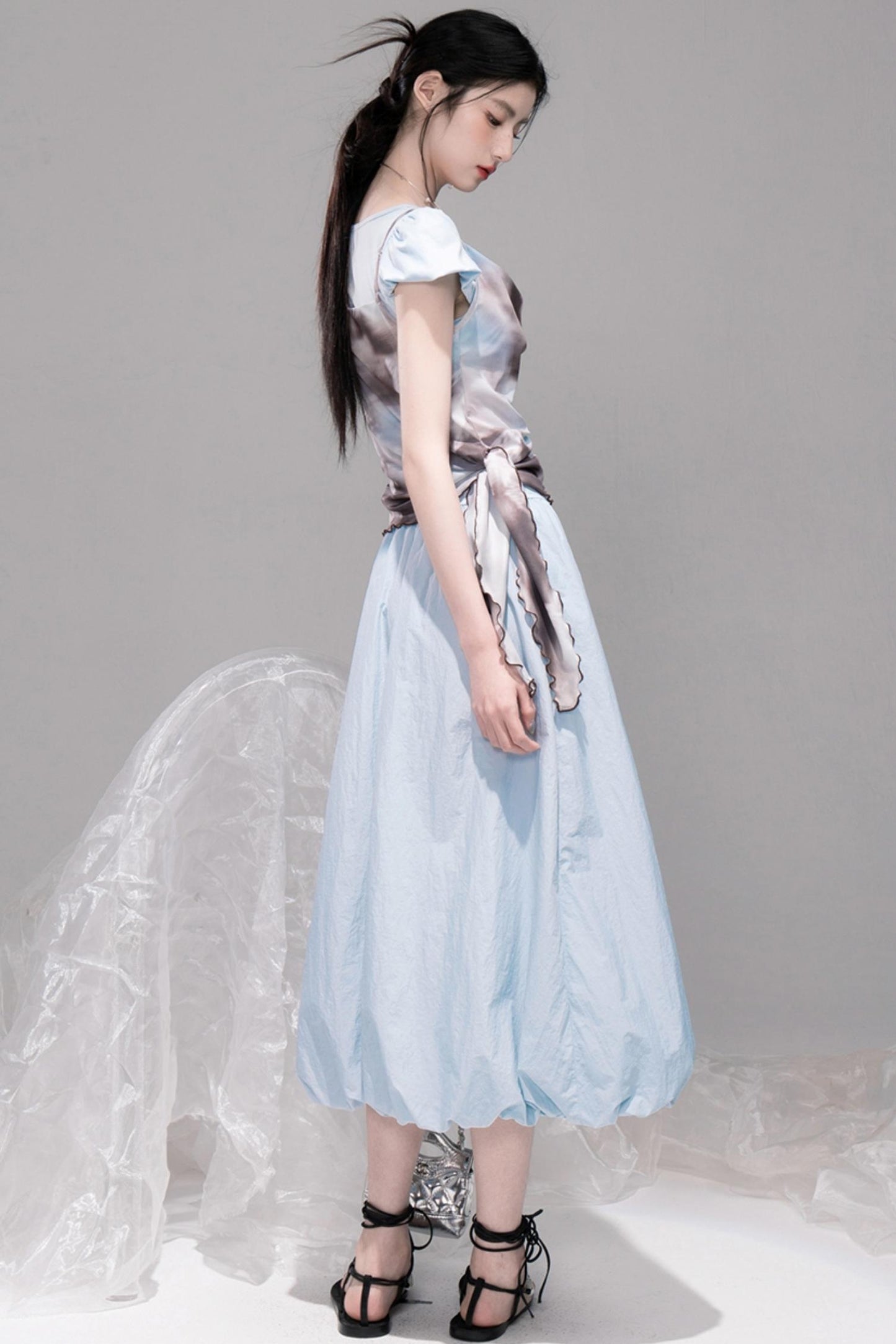 Twilight Sky Blue Swing Dress
