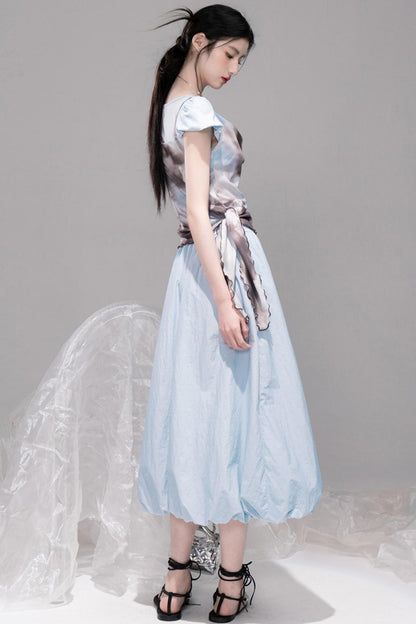 Twilight Sky Blue Swing Dress