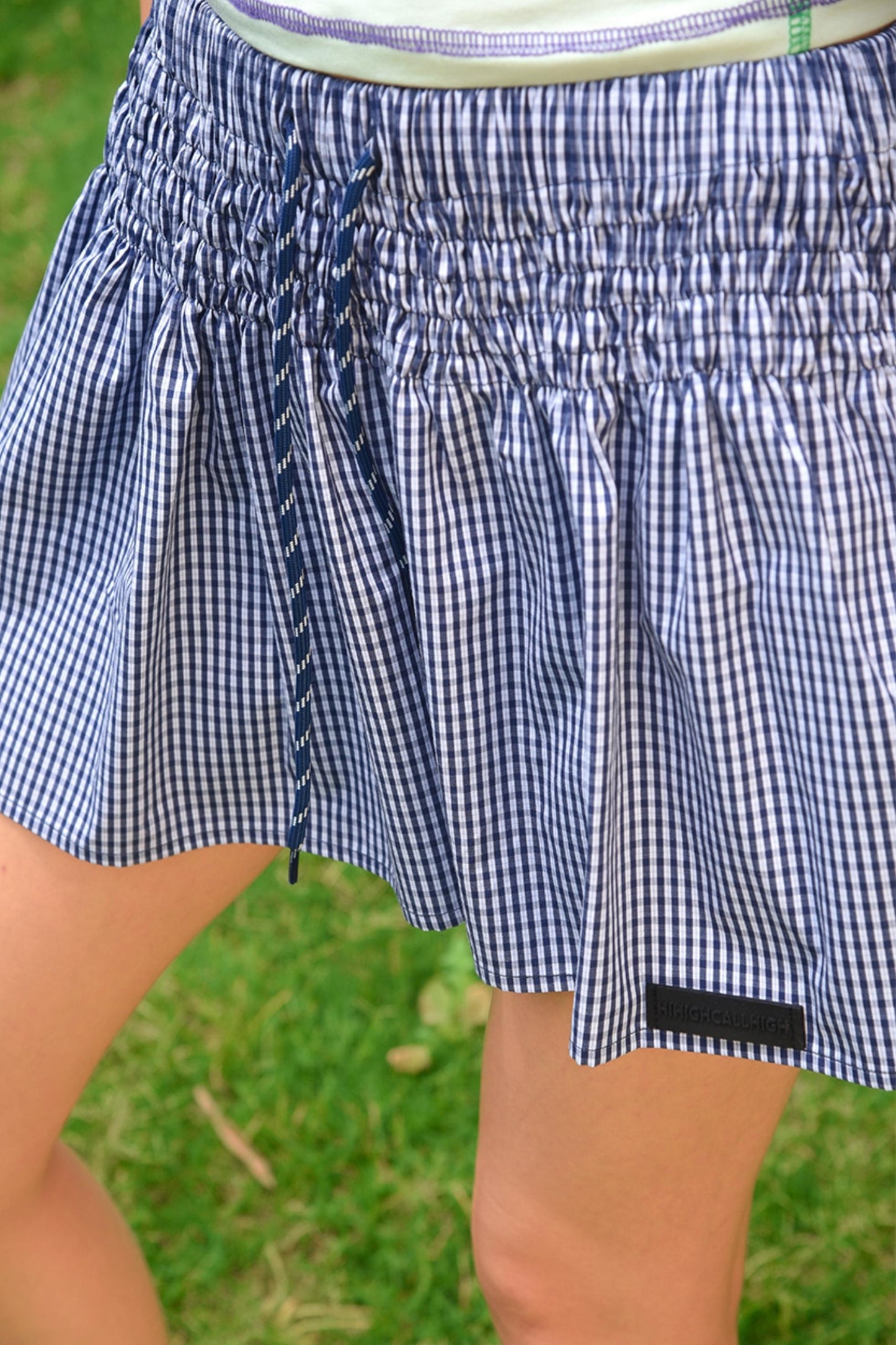 Blue Plaid Skirt