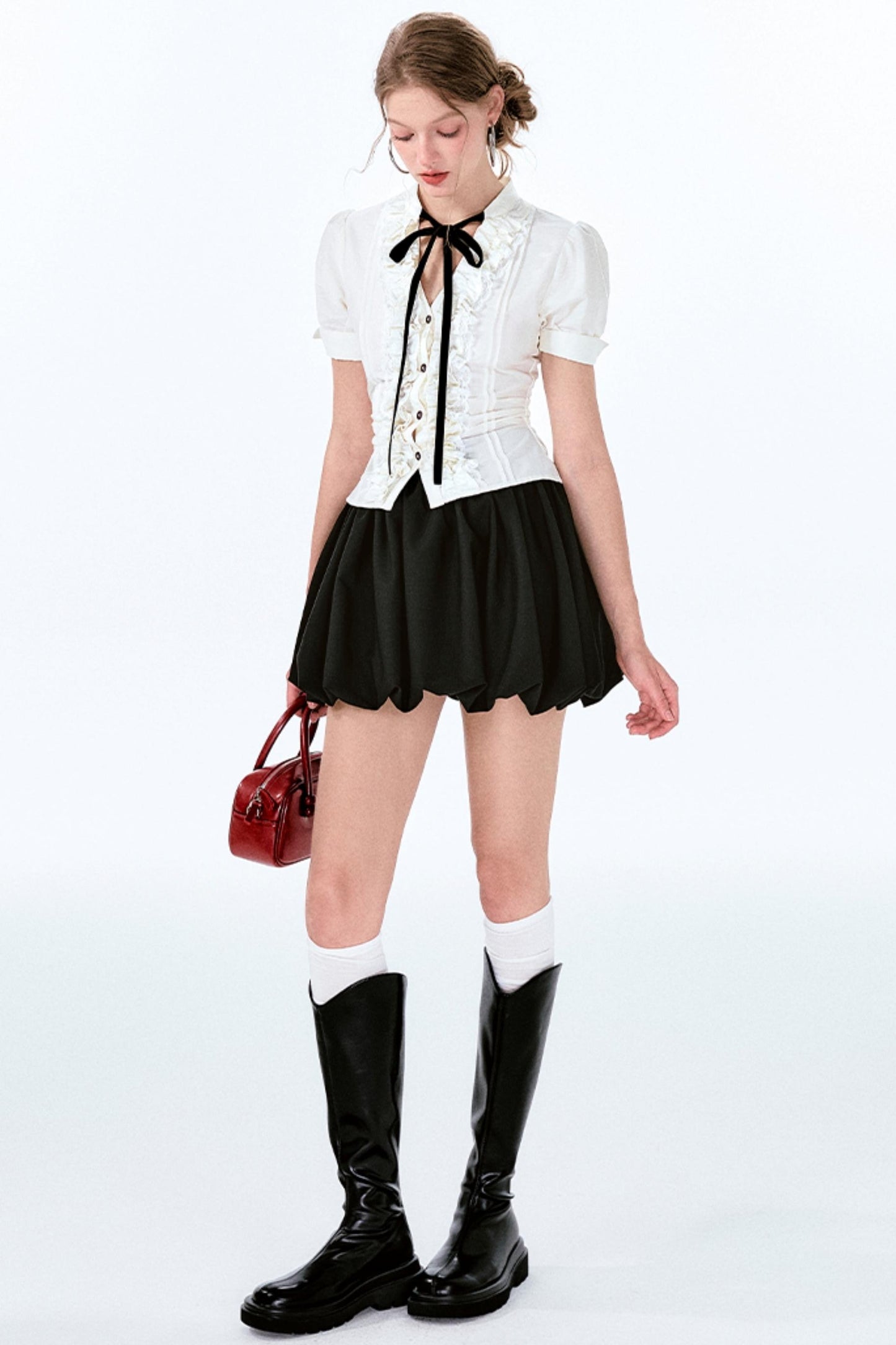 Charm Bow-Waist Bustier Set-Up