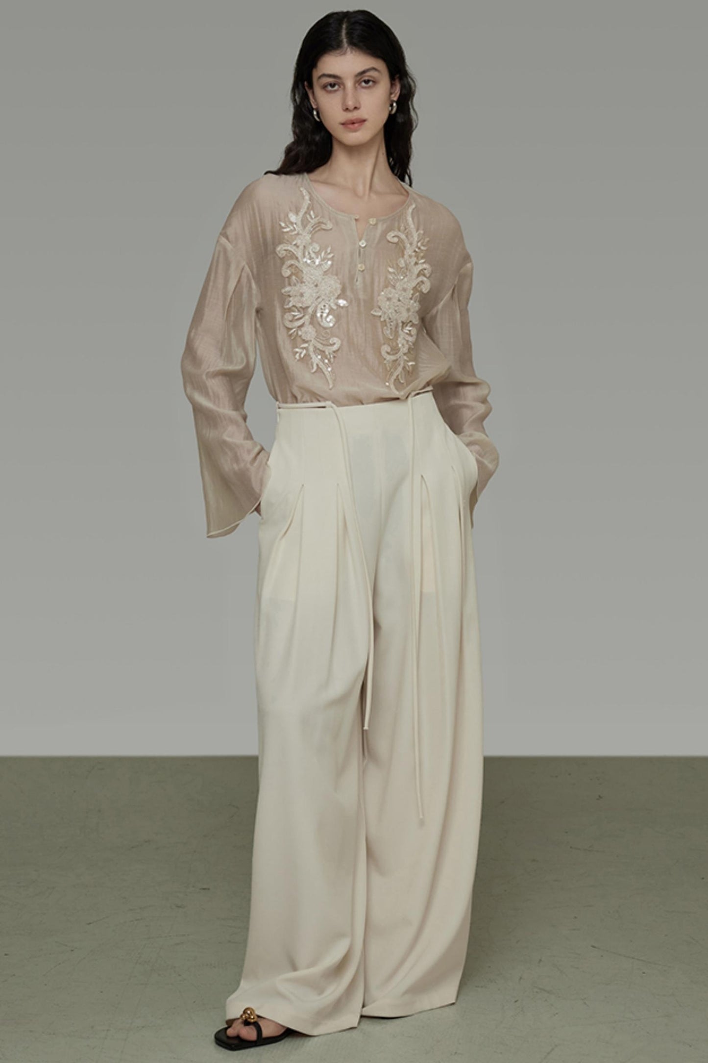 Retro Embroidered Blouse