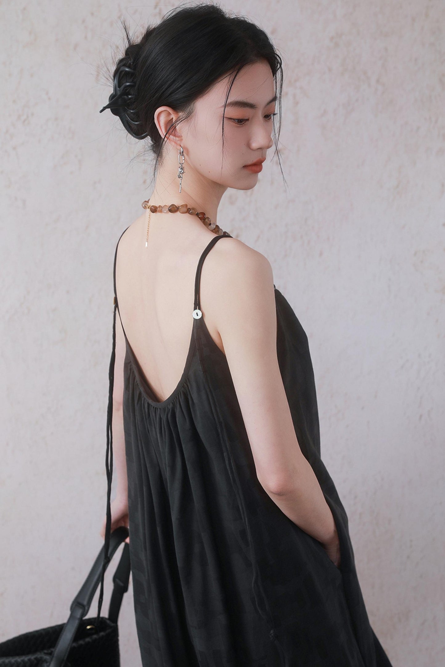 Chinese Beaded Halter Dress