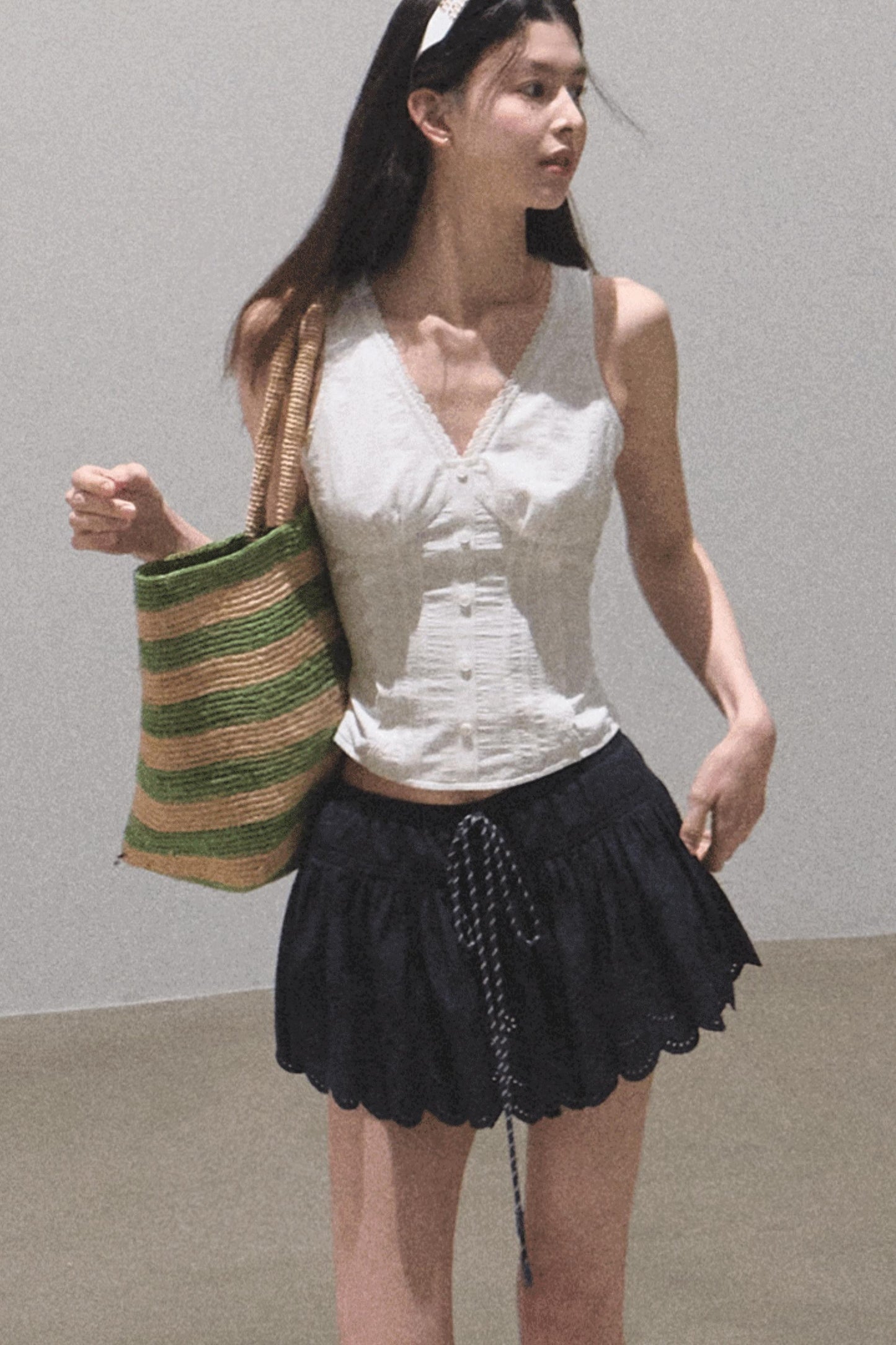 Ruffled V-Neck Camisole