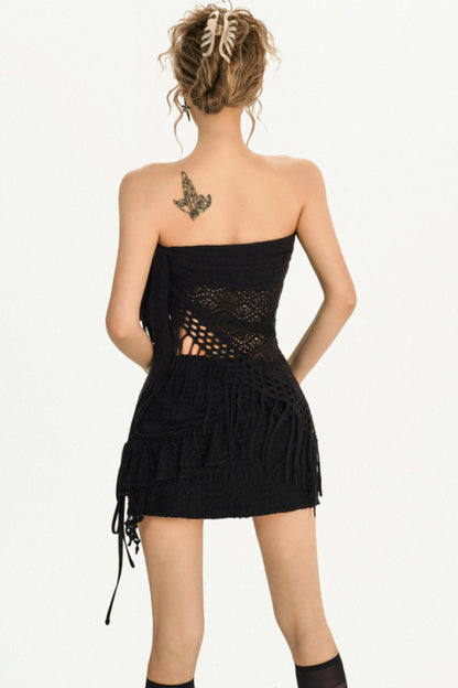 Cool Design Black Tassel Top