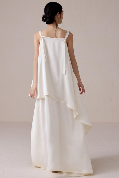 Ethereal Beige Summer Dress