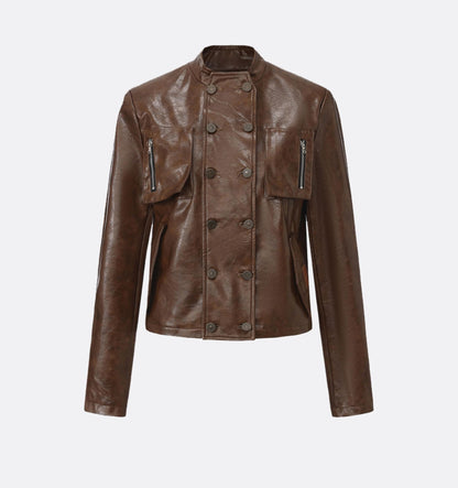 Overseas Celebrity Fashion Bloggers Punk Coat