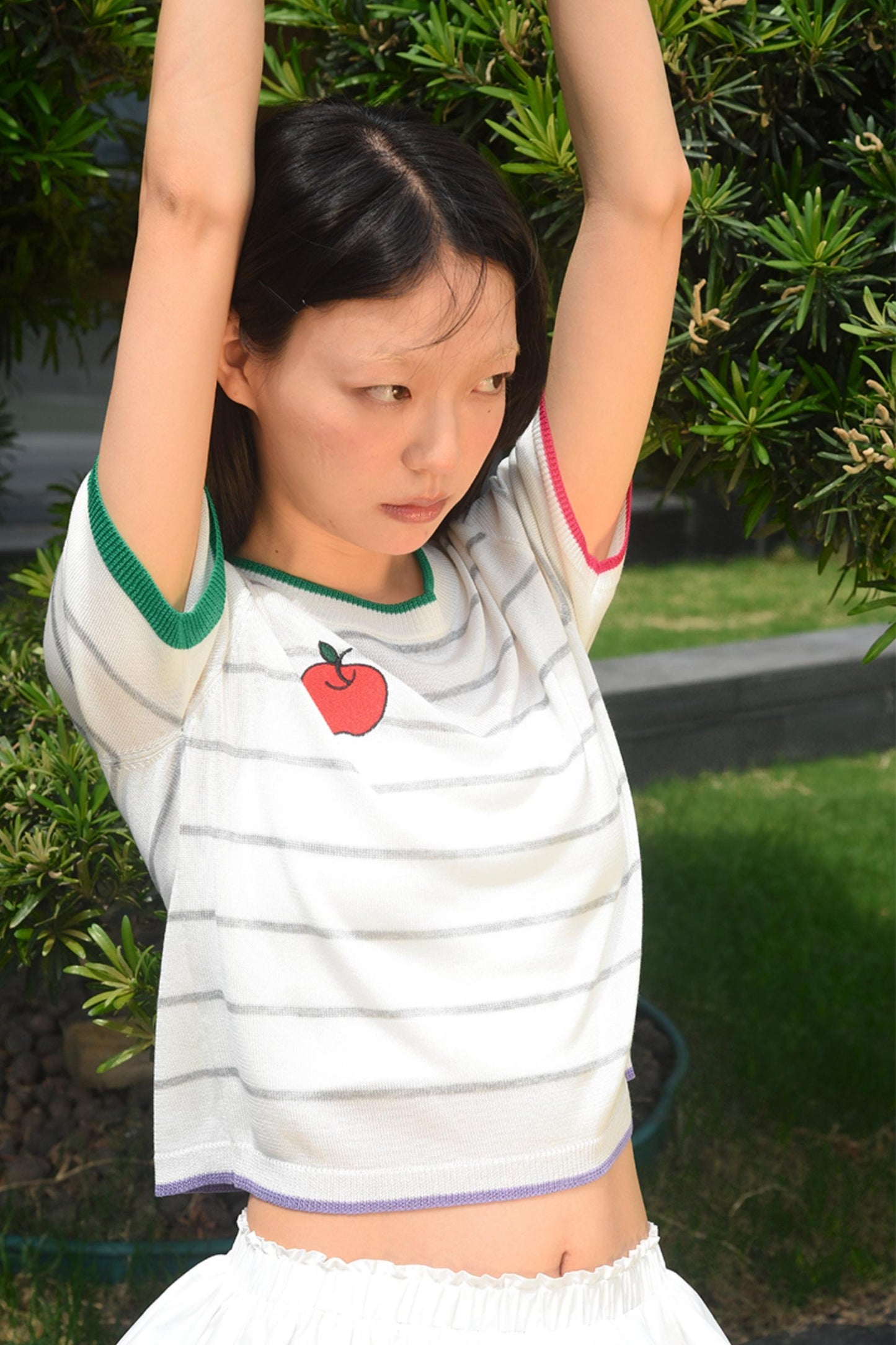 Red Apple Striped Tee