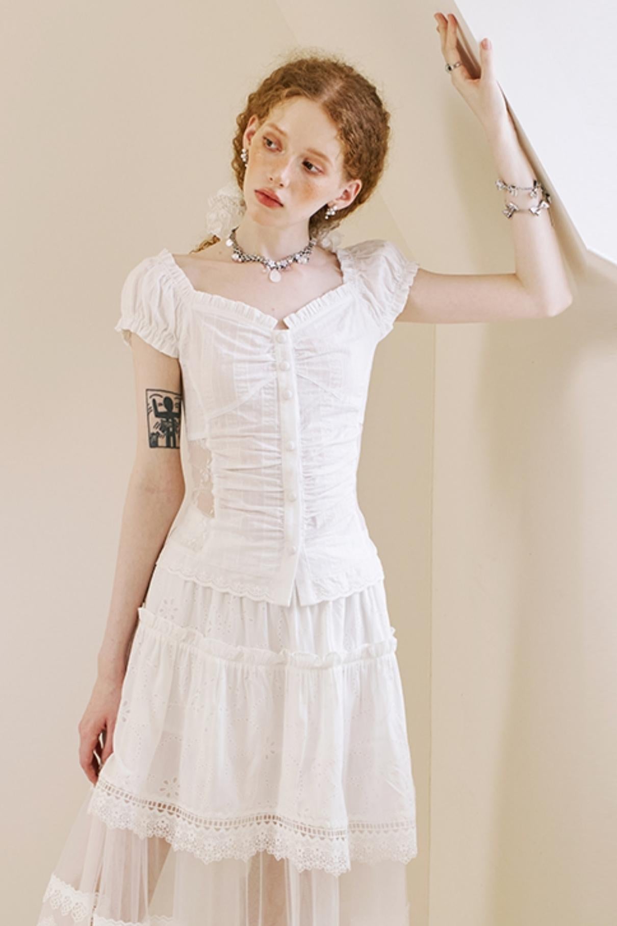 Vintage Lace Slim Fit Top