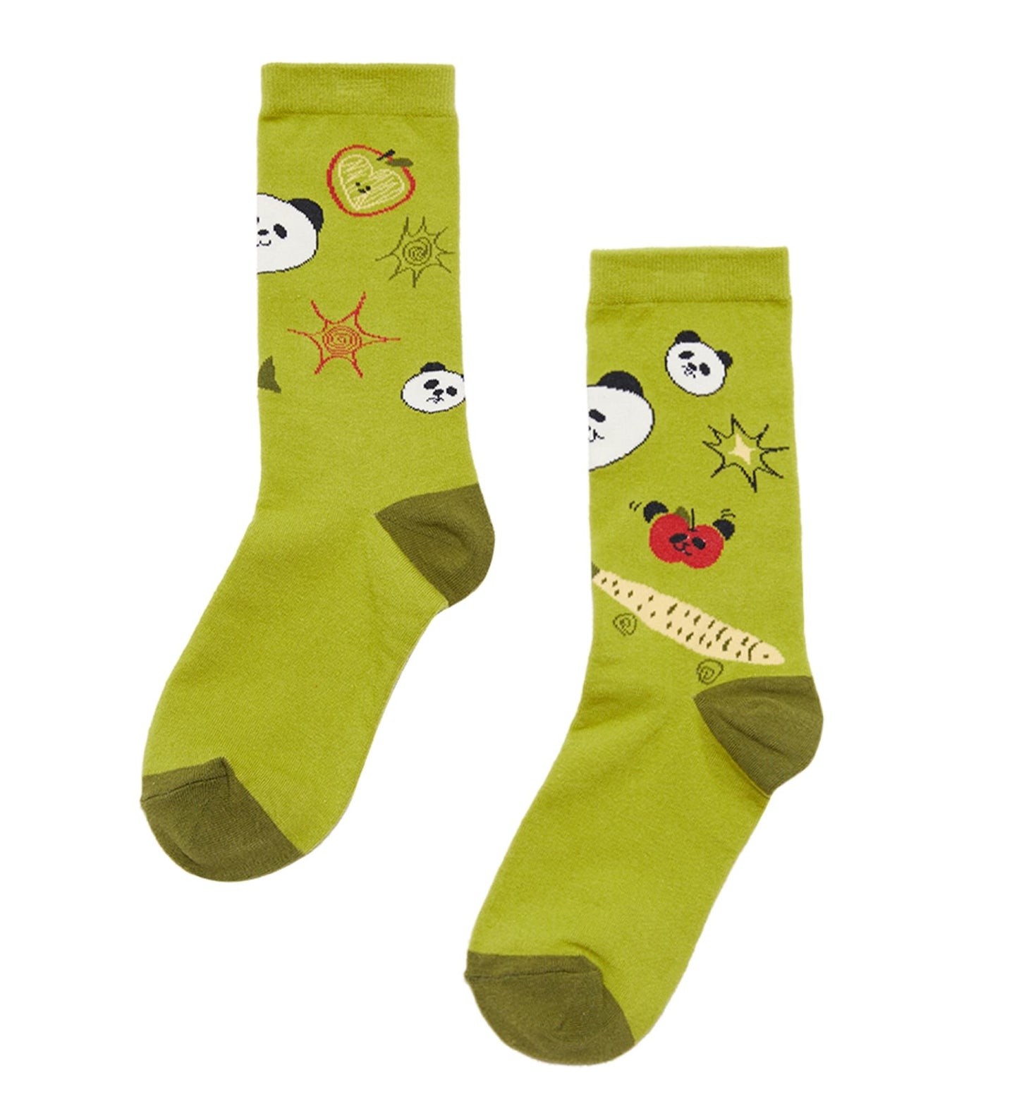 Retro Cartoon Panda Socks