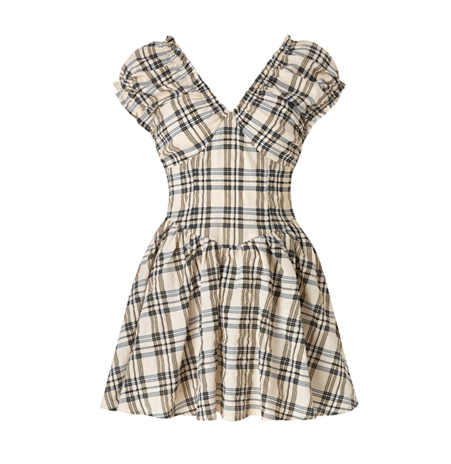 Vintage Pleated A-Line Dress
