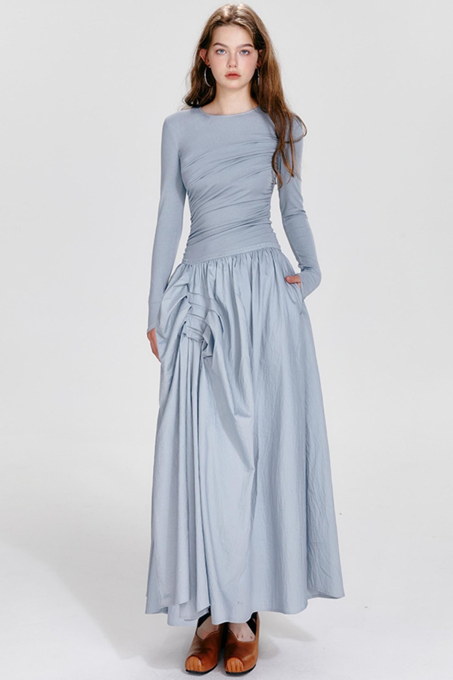 Premium Irregular Drawstring Dress