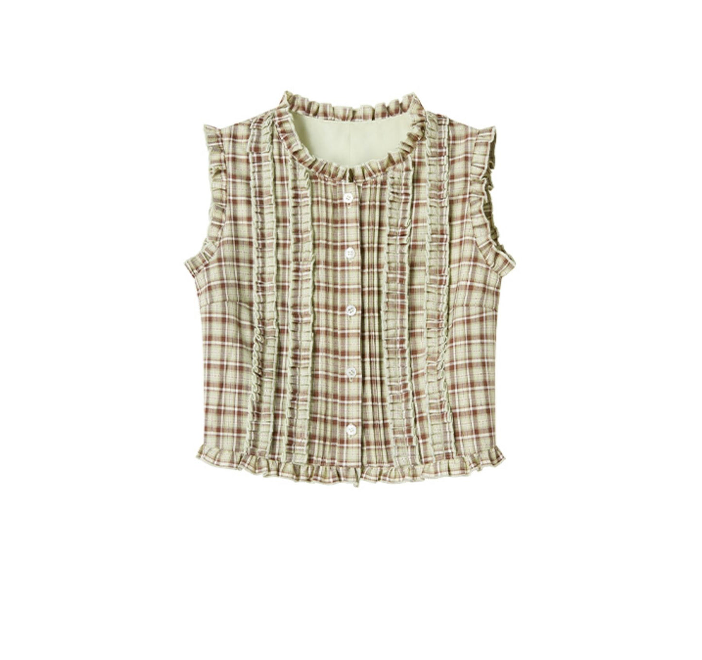 Checked Lace Top & Skirt Set-Up