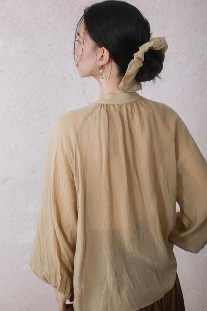 Autumn Lyocell Tencel Stand Up Shirt