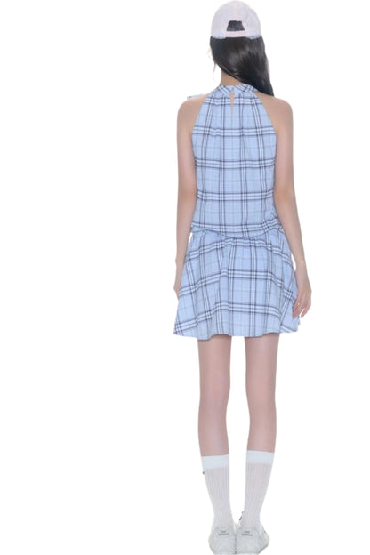Blue Check Dress