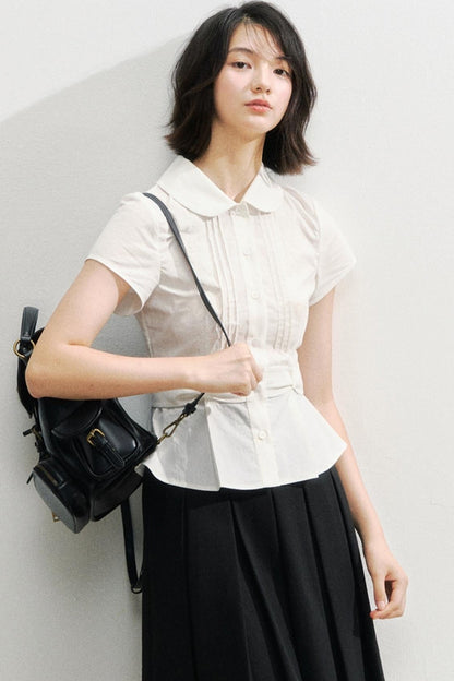 Polka Dot White Bow Girl Shirt