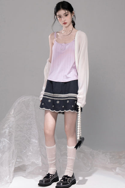 Cool Oxygen Bat-Sleeve Cardigan