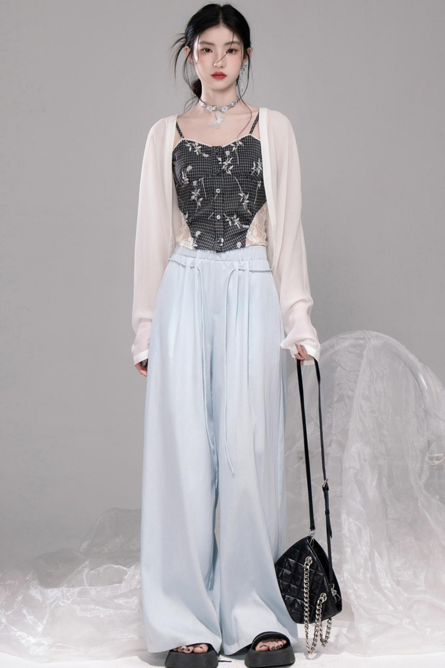 Cool Oxygen Bat-Sleeve Cardigan