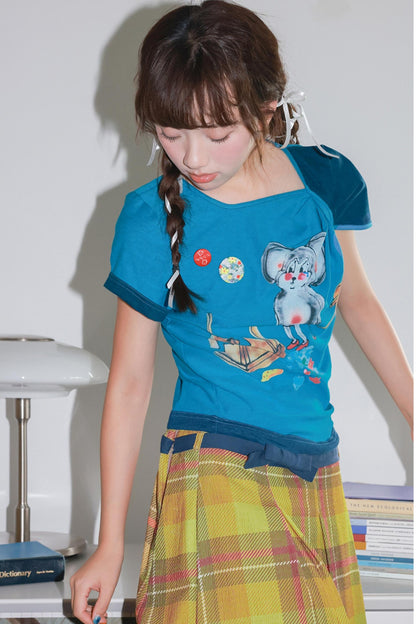 Blue Mouse Kink Design T-Shirt