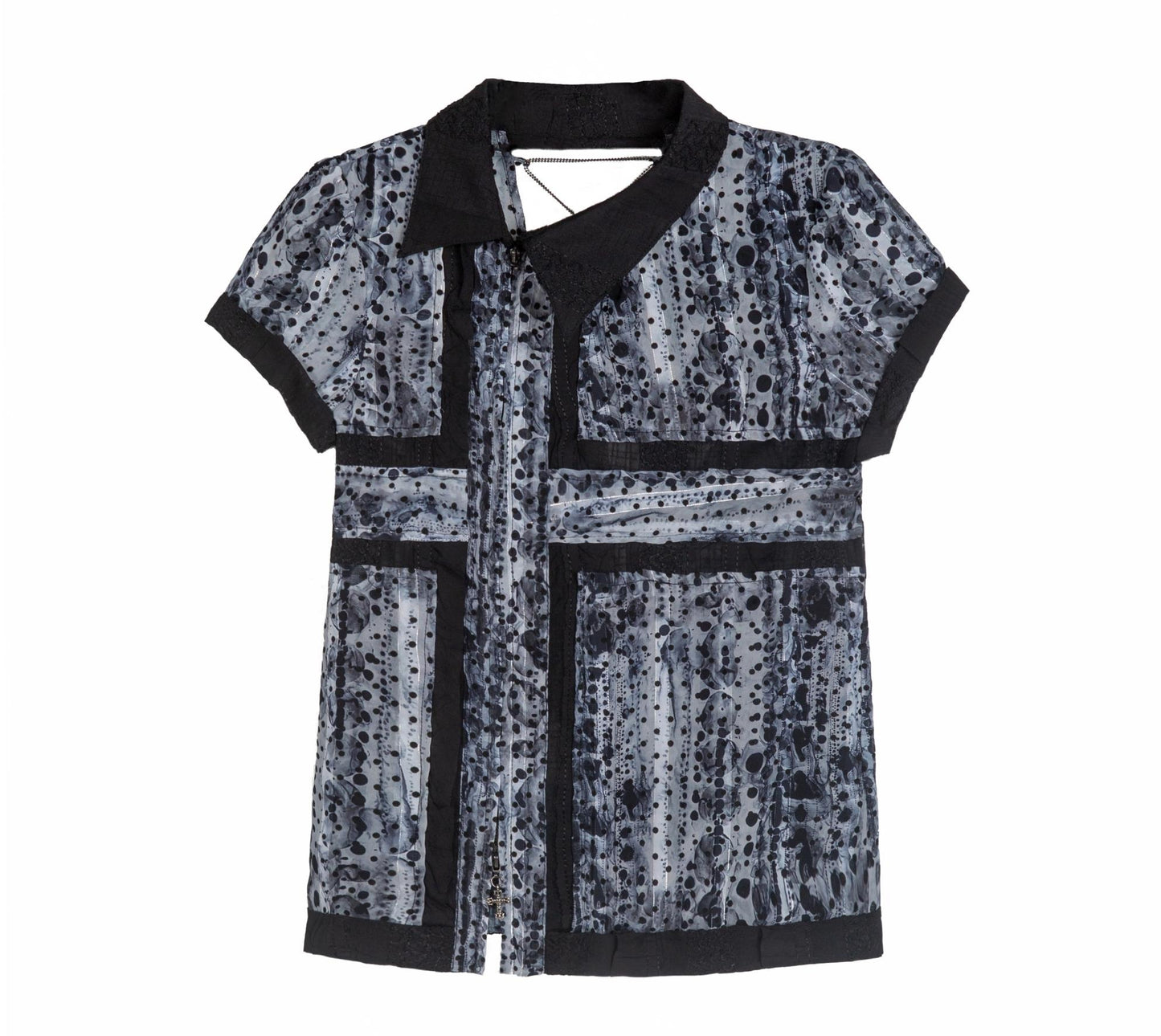 Millennium Chiffon Patch Cross Shirt