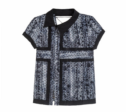 Millennium Chiffon Patch Cross Shirt
