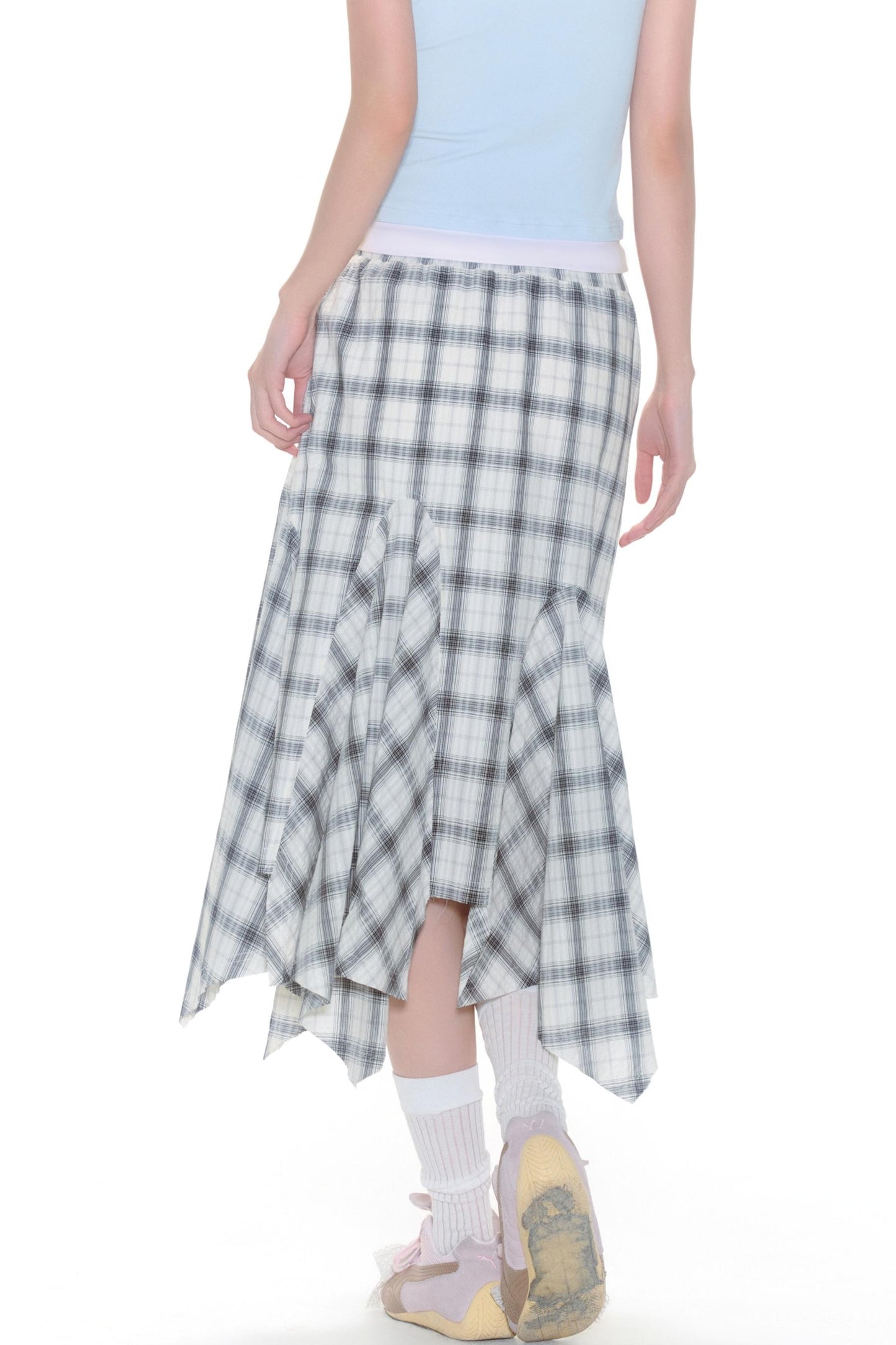 Summer Check Waist Skirt