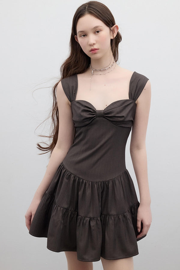Brown Bow Ballroom Dress