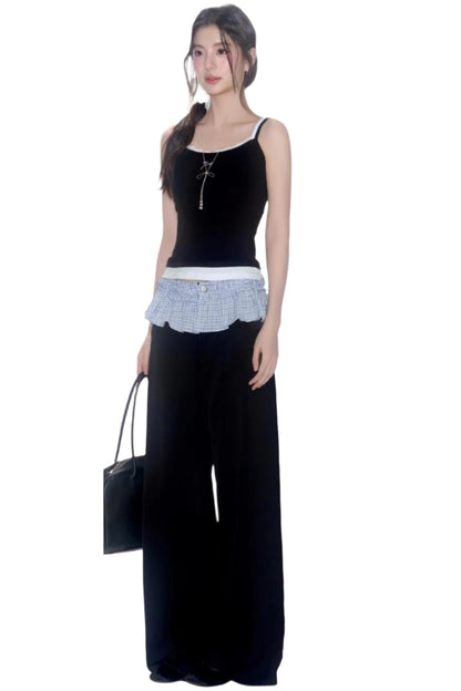 Stitched Straight Leg Pants