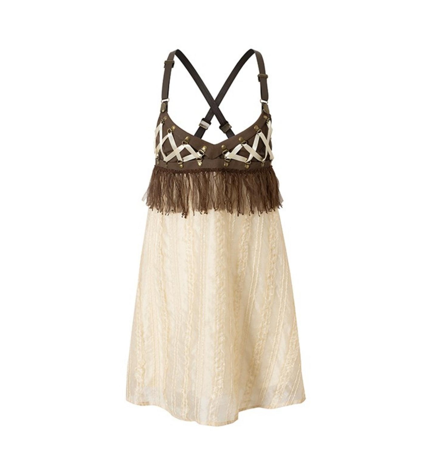 Luxury Halter Leather Dress