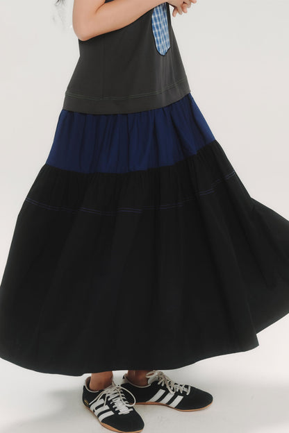 Cherry Applique Long Vest Dress