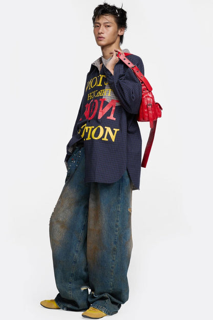 Street Printed Plaid Shirts