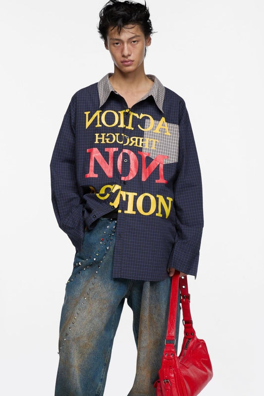 Street Printed Plaid Shirts